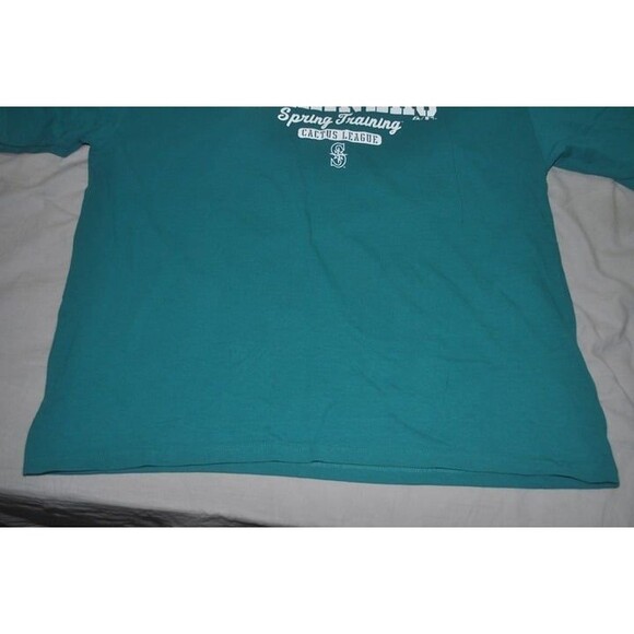 Vintage 90s TEAL Majestic Seattle Mariners Spring Training Tshirt XXL 2XL EUC - Picture 2 of 9